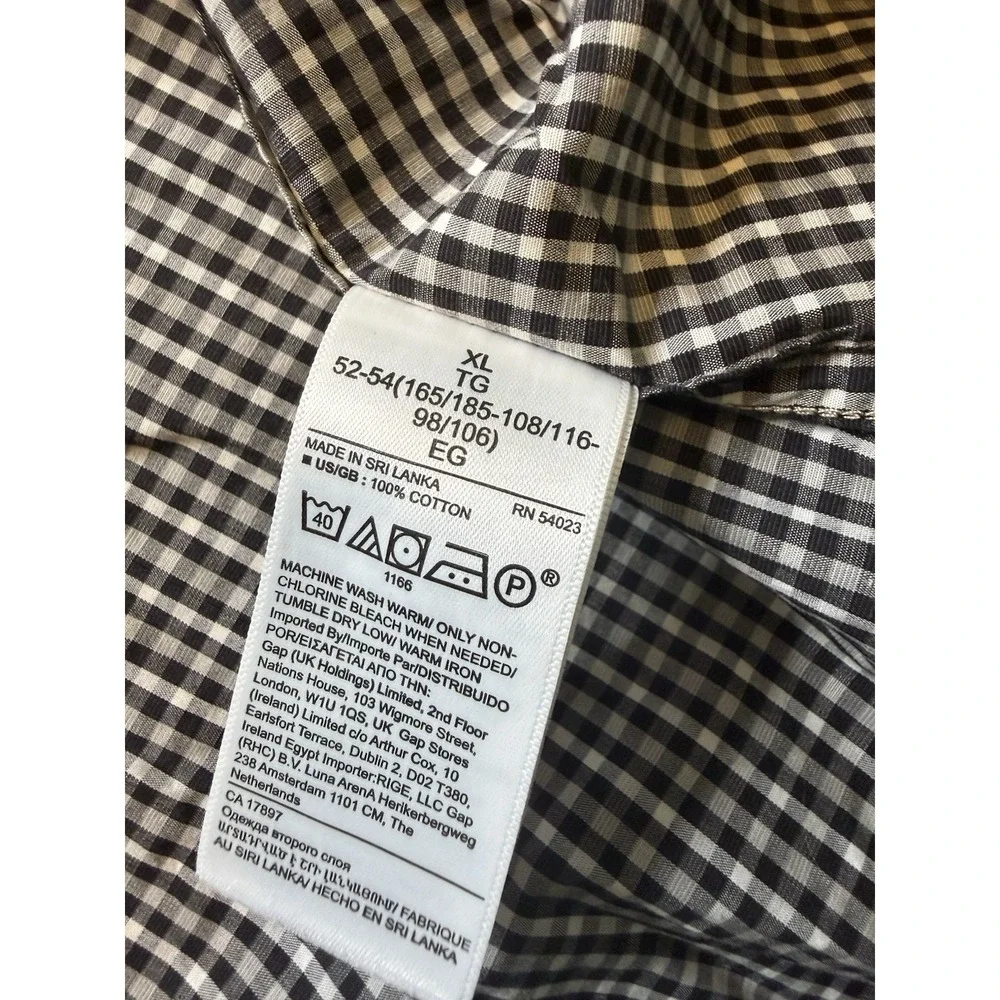 Banana Republic Men's XL Untucked Standard Fit Casual Button‎ Down Cotton Shirt